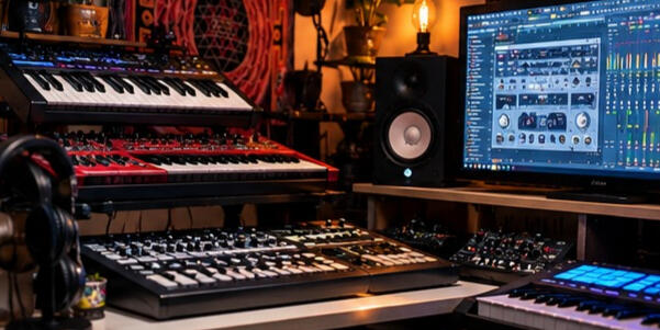 Síntesis y Diseño Sonoro Descubre cómo crear tus propios sonidos utilizando sintetizadores, efectos y técnicas de producción musical.